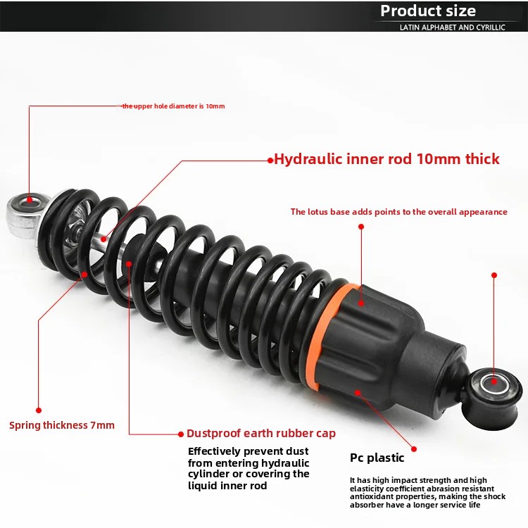 Amortisseur arrière hydraulique pour Modification de moto, amortisseur de véhicule électrique, pression d'huile épaisse, Batt