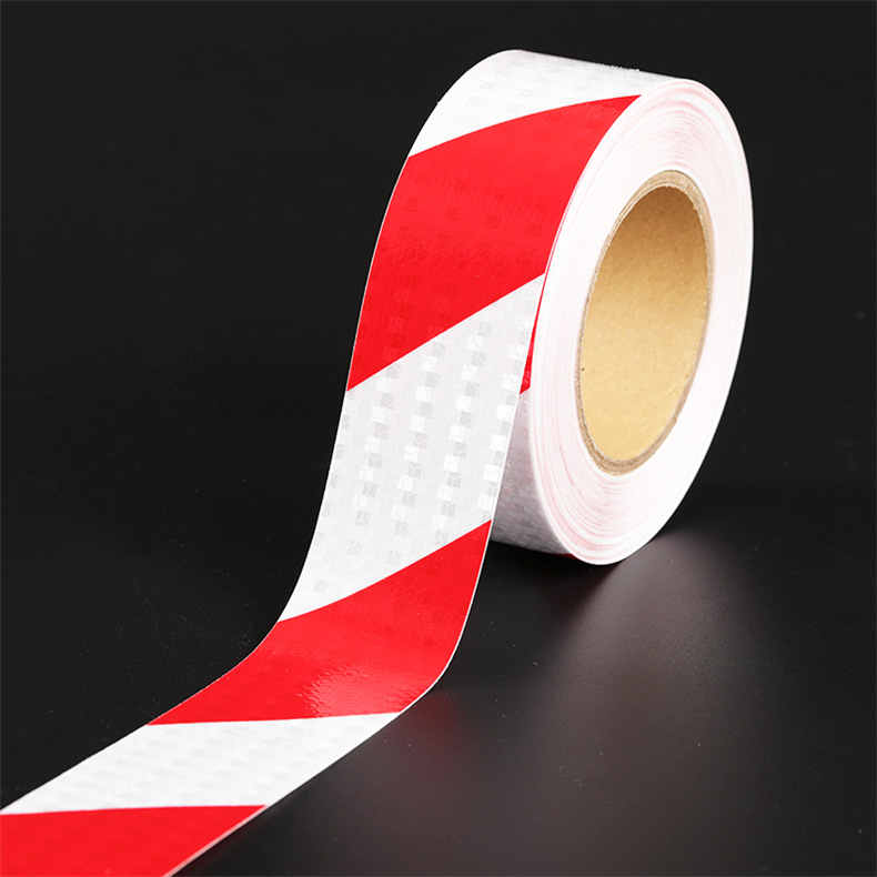 Glänzendes reflektierendes Sicherheitswarnband, selbstklebendes, reflektierendes Klebeband mit Köper-Druck für PVC-Reflexband, Autozubehör: Blau