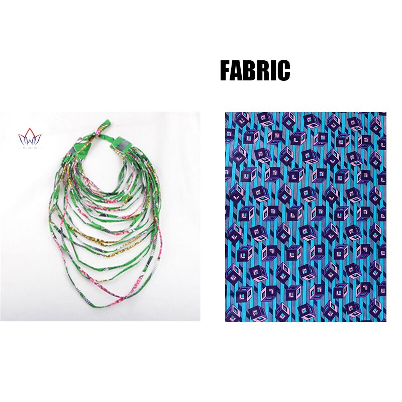 African Necklace Handmade Party African Print Wax Fabric Women's Jewelry Multi-stranded party Jewelry WYA32: 19