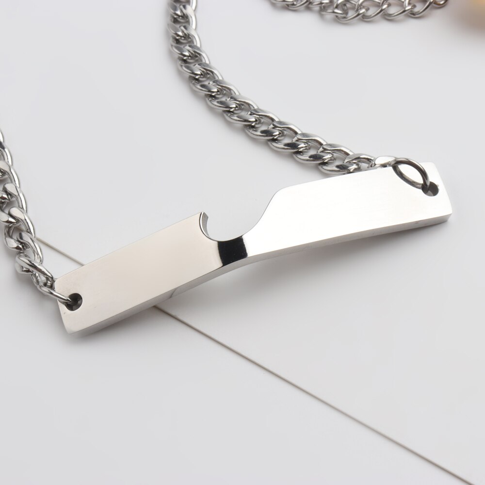 Hart Charme Ketting Paar Gekoppeld Roestvrij Stalen Armband Vrouwen Mannen Staal Gouden Kleur Sieraden Levering