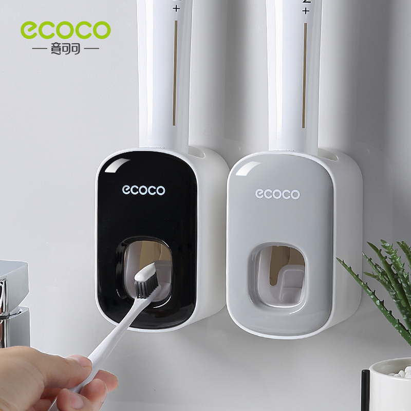 Ecoco Automatische Tandpasta Dispenser Wall Mount Badkamer Badkamer Accessoires Waterdichte Tandpasta Knijper Tandenborstelhouder