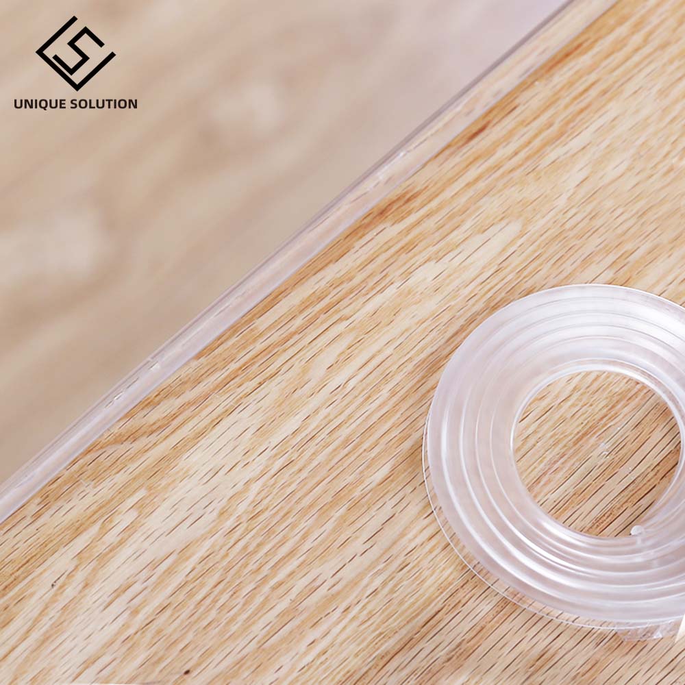 2M Transparent Table Edge Furniture Guard Corner Protectors Bumper Strip with Double-Sided Tape for Cabinets, Tables, Drawers