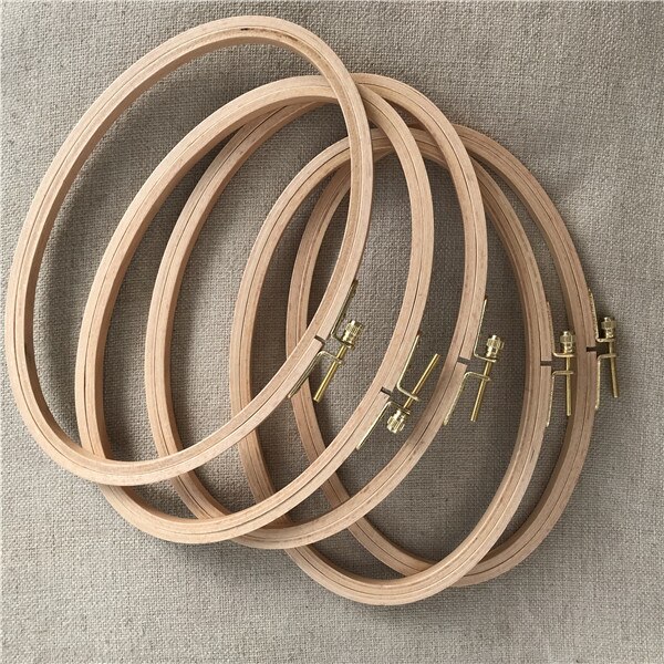 Oval Embroidery Hoops 21*13cm Ellipse Wooden Tambour Frame Art Craft Embroidery Tools Cross Stitch Hoops: 5PCS