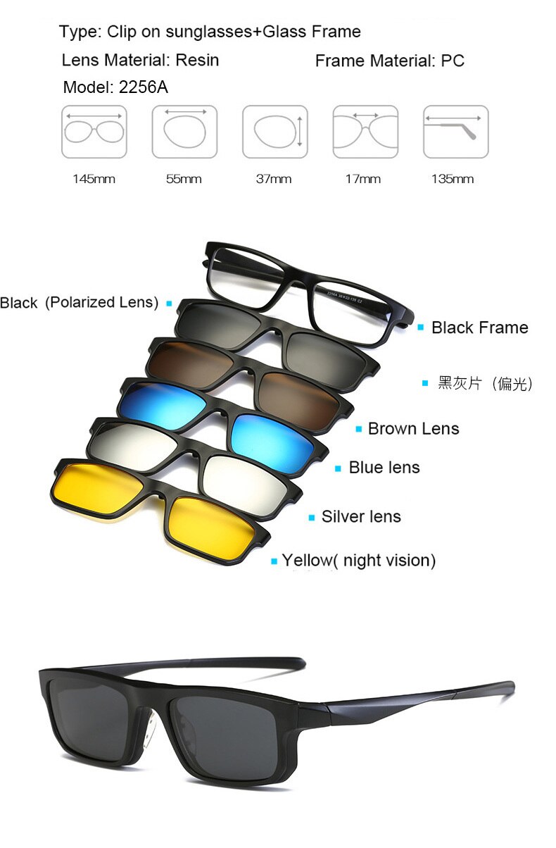 ThinOptics Ultradunne gepolariseerde zonnebril, 100% uv-bescherming