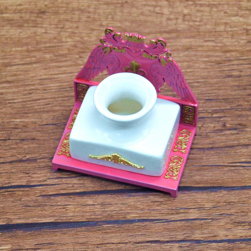 Copper Butterfly Calligraphy Painting Ancient Calligraphy Ink Tank ,glass Dip Pen Rack, Pen Holder: Pink Gold