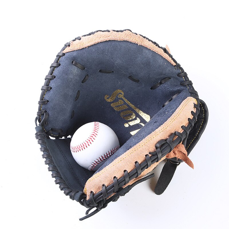 Baseball Handschuh Leder Verknüpfungen Hand Zubehör Baseball Ausrügestochen Ausbildung Praxis Beisbol Accesorios weicher Ball Schlagen Handschuhe