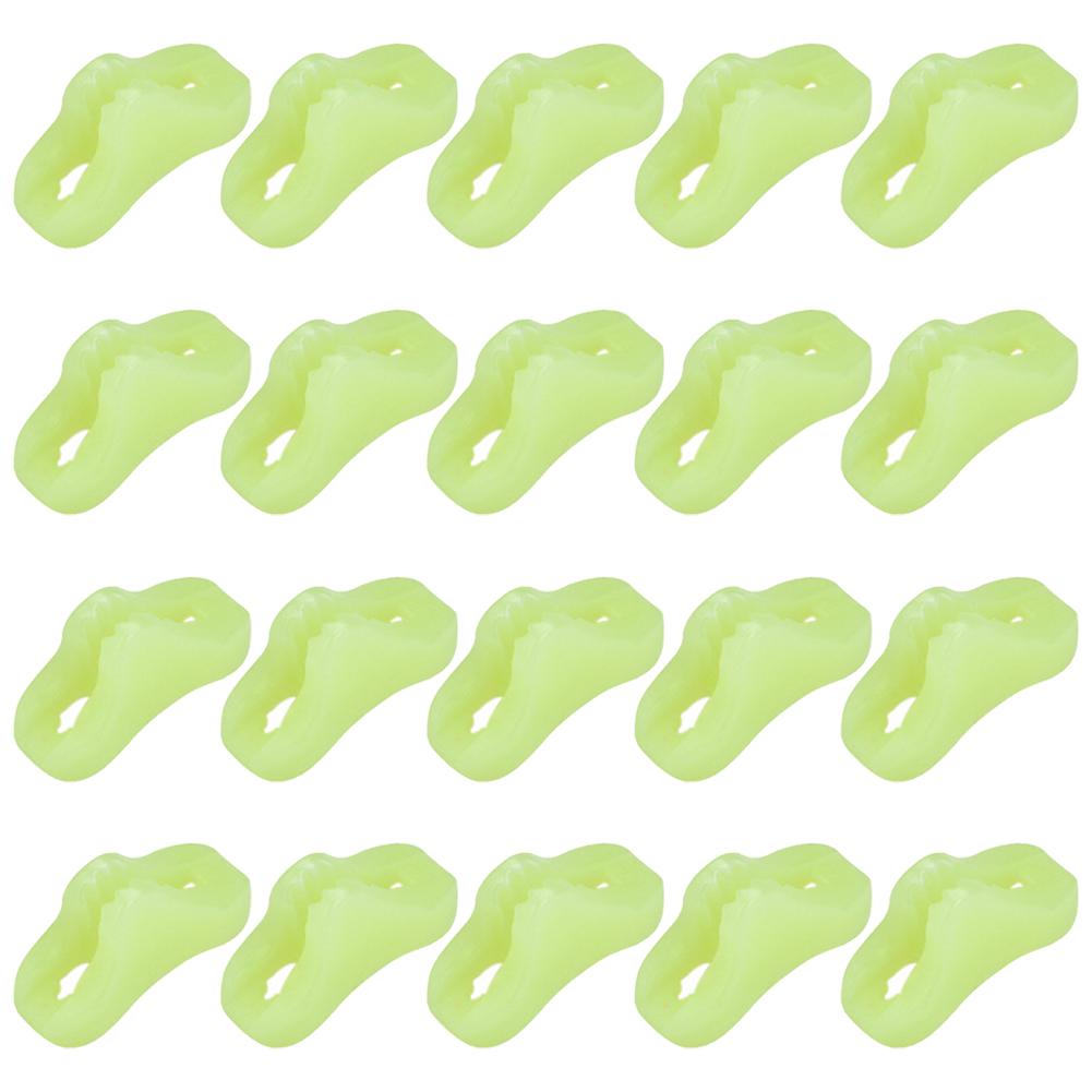 10/20 pces plástico acampamento ao ar livre fluorescente luminosa toldo tenda corda fivela dossel antiderrapante triângulo aperto gancho fivelas: YELLOW