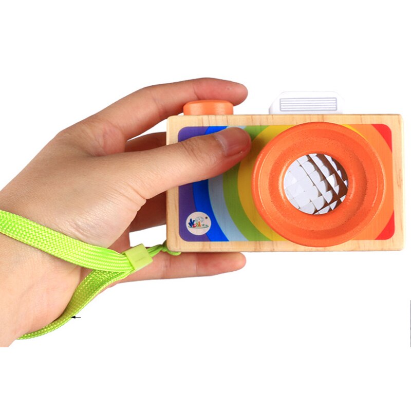 Nordic Leuke Houten Speelgoed Eerste Camera Voor Kinderen Spelen Caleidoscoop Foto Lens Kids Camera Peuter Speelgoed Kinderen Educatief Speelgoed