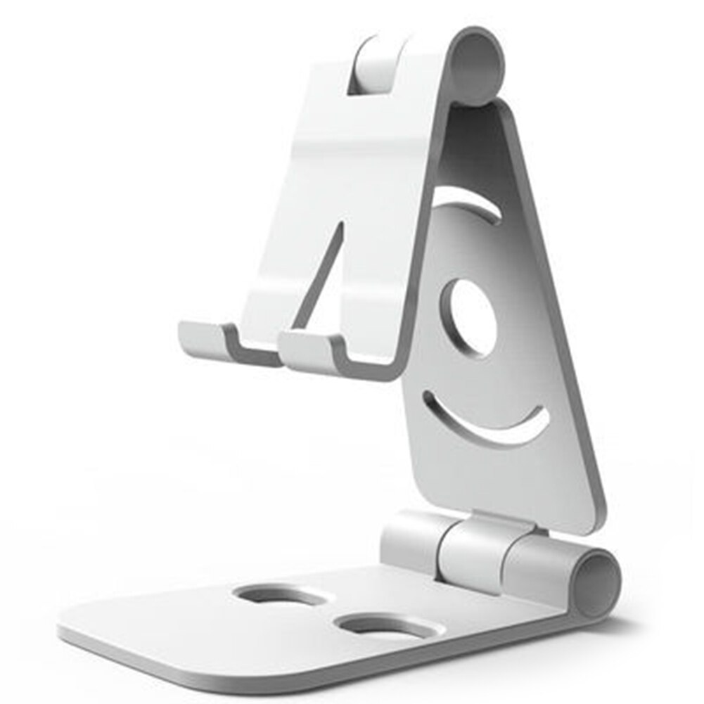 Soporte plegable doble para teléfono, soporte Universal para teléfono móvil: Blanco