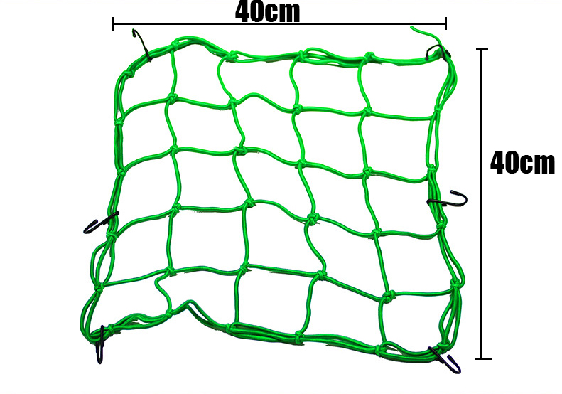 30x30cm 40x40cm motocicleta 6 ganchos red elástica almacenamiento de motocicleta casco tanque equipaje gancho malla accesorios de motocicleta