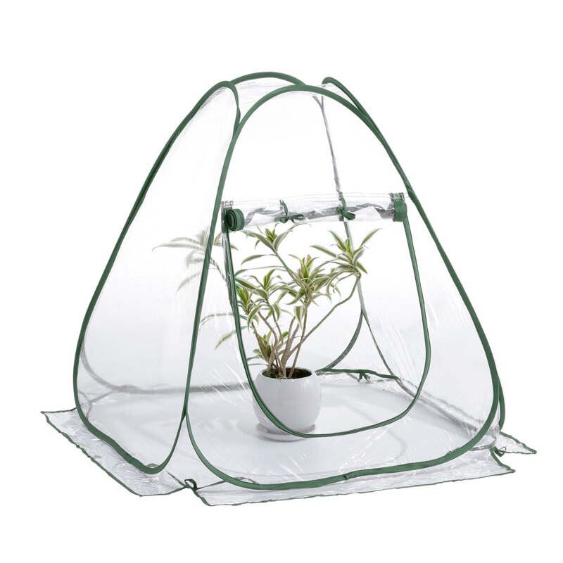 Outdoor Mini Pop-up Greenhouse Cover Small Greenhouse Planting House Flower Shed Backyard Flower Plant Pot Cover Garden Supplies
