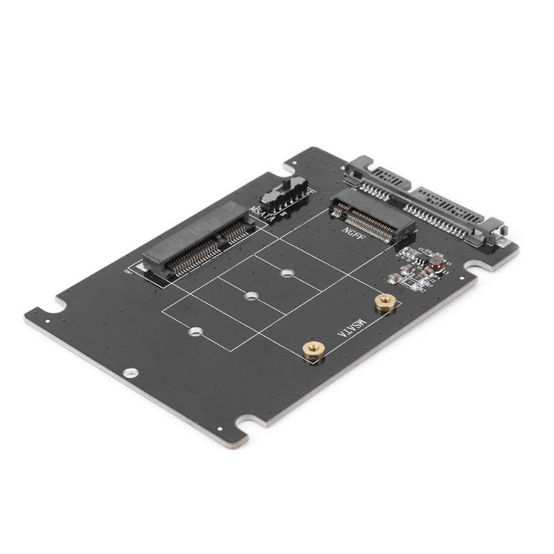 Disque dur SSD, 2 en 1, convertisseur mSATA vers SATA NGFF(M.2) vers SATA a3/adaptateur, compatible mSATA/M.2 NGFF, pour ordinateur PC