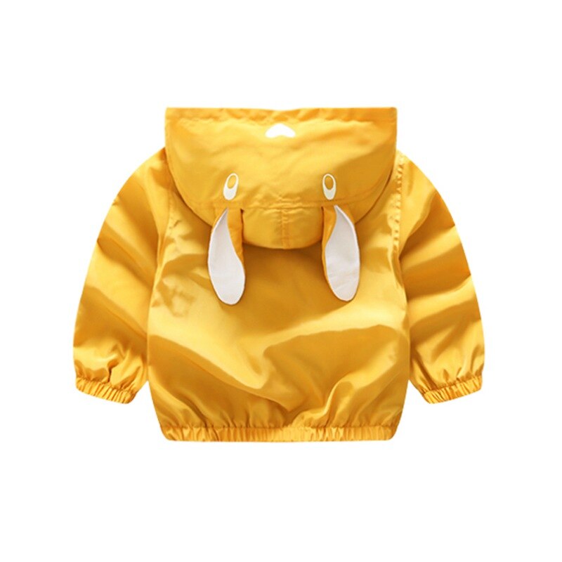 COOTELILI Casual Outerwear Cute Rabbit Trench Coats Boys Kids Clothes Spring Windbreaker Jacket For Girls Children Clothing