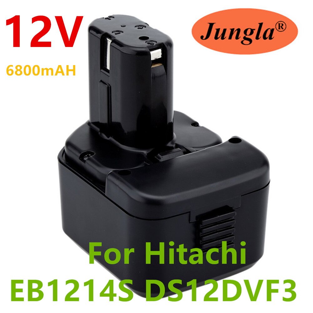 Batería recargable para Hitachi EB1214S DS12DVF3, 12V, 6,8 Ah, Ni-MH, batería de taladro inalámbrica, EB1212S, EB1220BL, EB1, 2 uds.