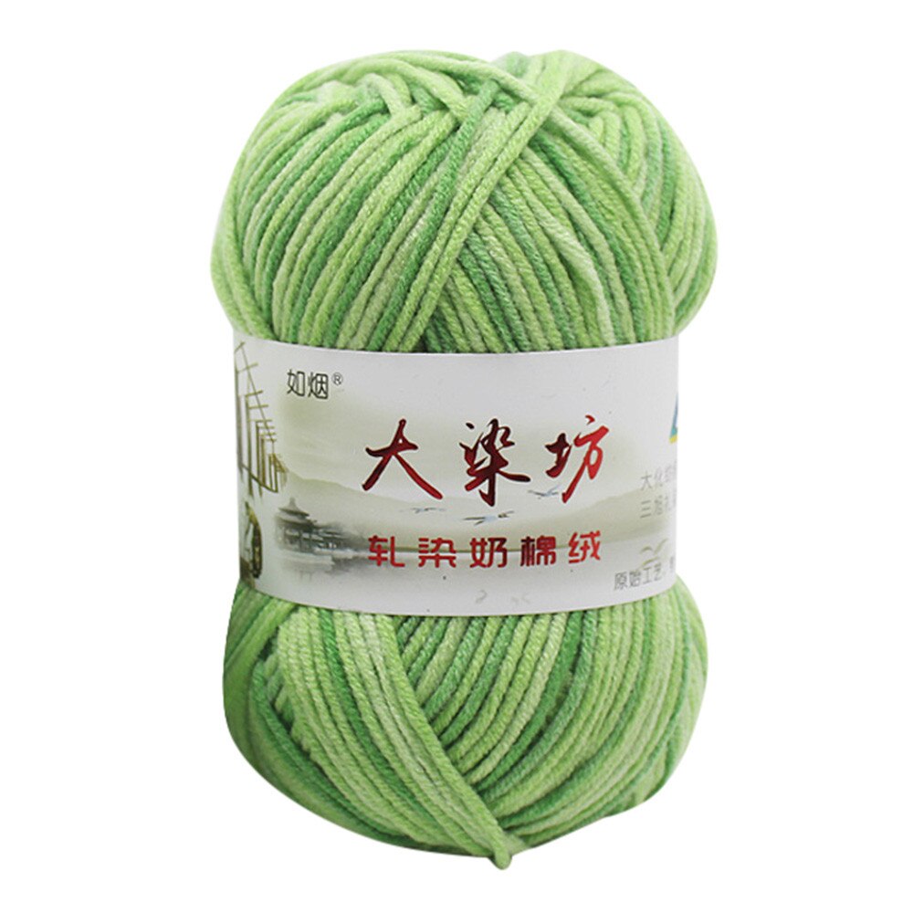 1PC 50g Yarn Winter Warm Milk Cotton Wool Chunky Colorful Hand Knitting Baby Milk Cotton Crochet Knitwear Wool Cotton Yarn: C