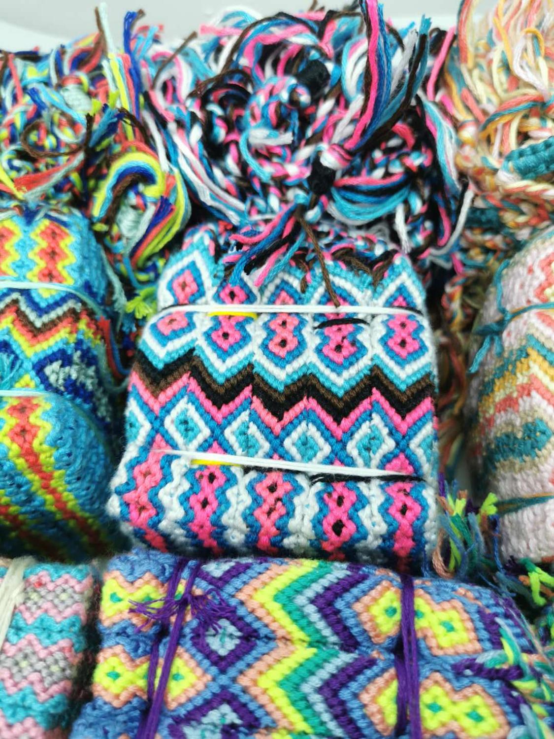 Boho Handwove di Amicizia Del Braccialetto Delle Donne Della Ragazza 100pz Casuale di colore Del Ricamo Stringa tutto'ingrosso Della Spiaggia di proprietà di Surf Gioielli Regalo