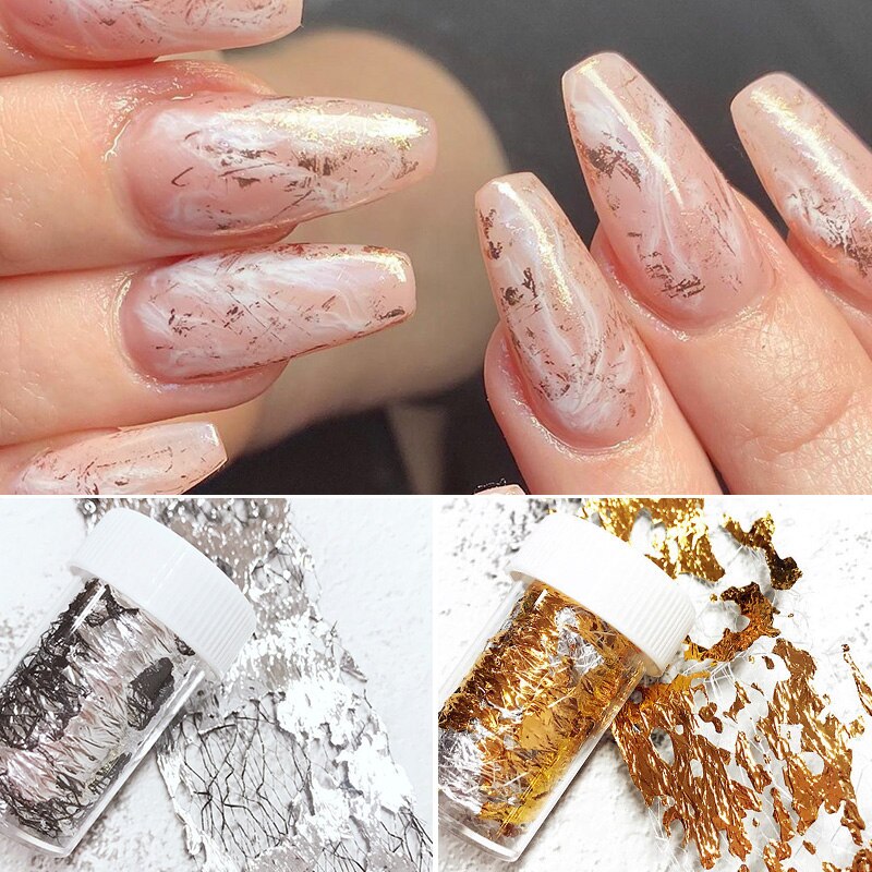 1 boîte 3D maille ongles feuilles feuille d'or gaze Nail Art transfert autocollant décoration curseur ongles décalcomanies Nail Art bricolage accessoires de