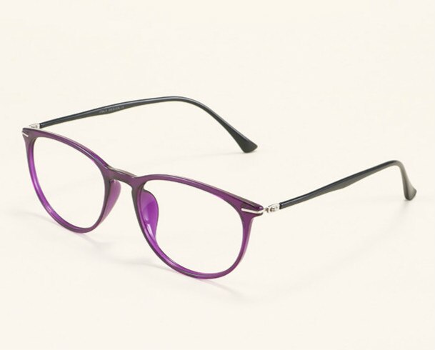 Ultem – lunettes ovales rondes Vintage pour hommes et femmes, lunettes optiques Nerd myopie sur Prescription, montures Oculos: Purple