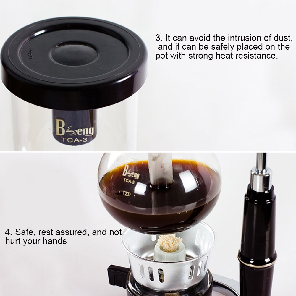 Cafetera sifón de vidrio para el hogar, máquina de café Manual con filtro DIY, 300/500ml
