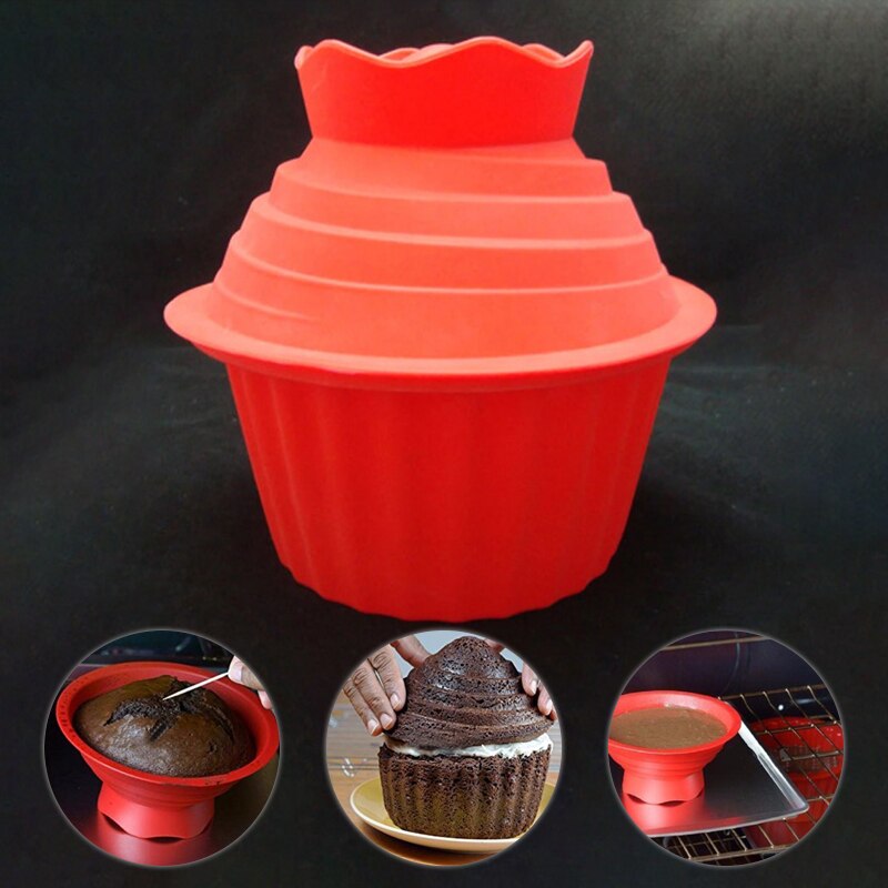 3pcs/set Giant Silicone Cupcake Mold Big Top Cake Mould Non-Stick Cake Fondant Mold DIY Idea For Easy Decorating Cake Bake Tool