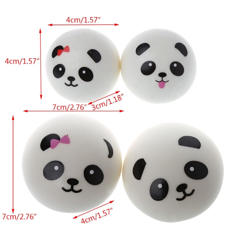 1PC Squishy Panda chignon anti-Stress balle lente montée décompression jouets enfants presser jouet 4cm/7cm