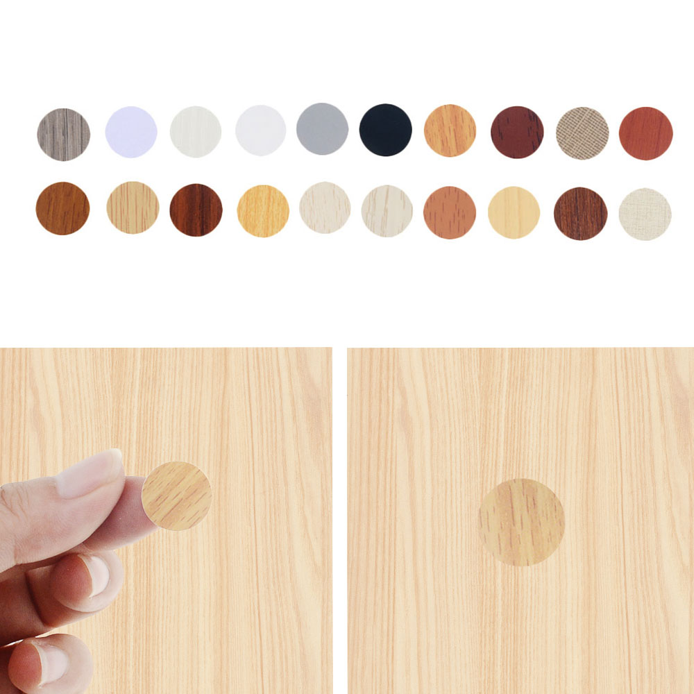 96Pcs/Sheet Pvc 15Mm Zelfklevende Decoratieve Films Meubels Schroef Cover Caps Stickers Hout Ambacht Bureau Kast ornament