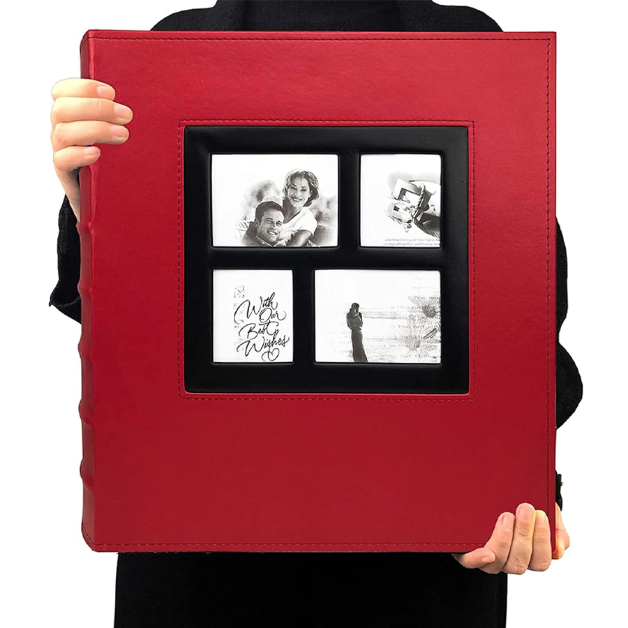 Photo Album 4x6 500 Photos Pages Large Capacity Leather Cover Wedding Photo Albums Holds 500 Horizontal and Vertical Photos