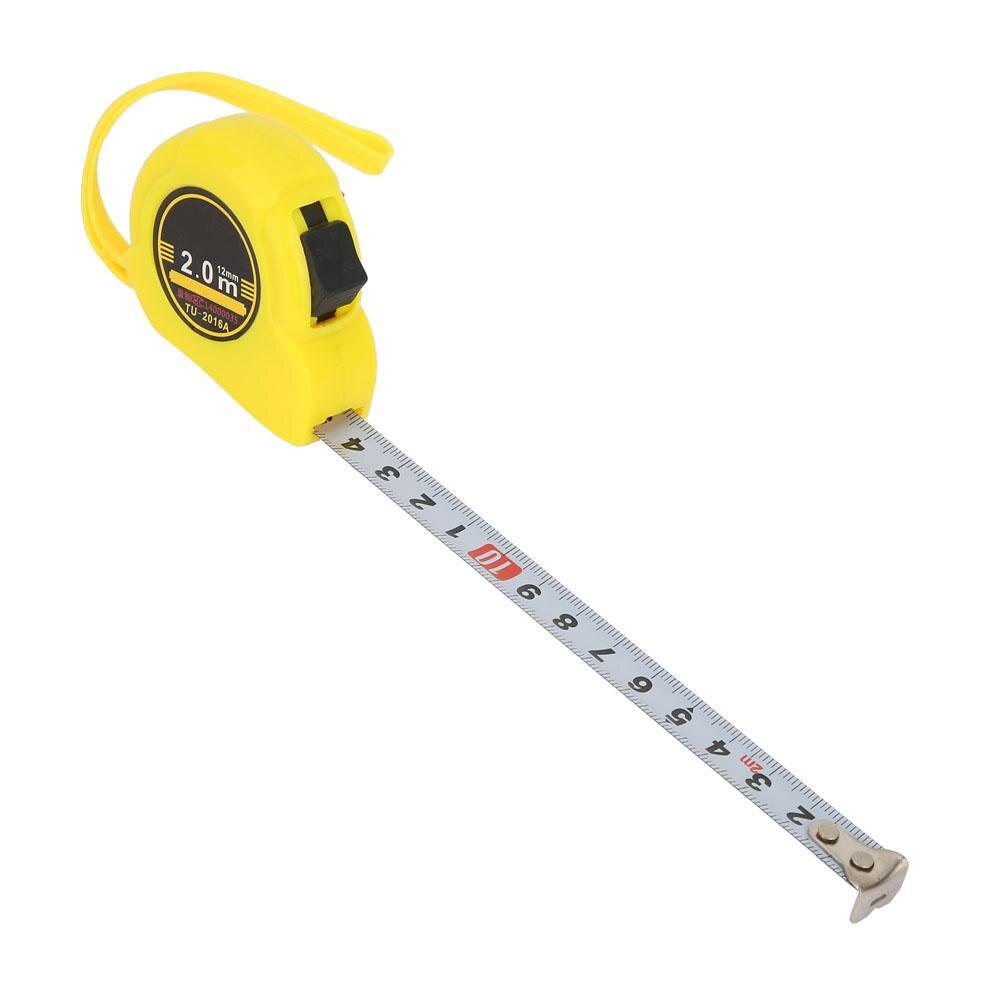 2.0m Stainless Steel Tape Measure Flexible Ruler Retractable Woodworking Measuring Tool