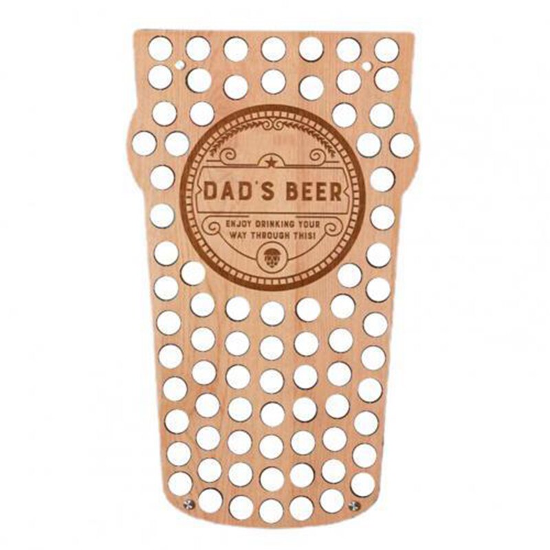 -DAD Wine Bottle Cap Display Map Beer Collection Holder Unique Fathers Day Beer Bottle Cap Collection: Grey