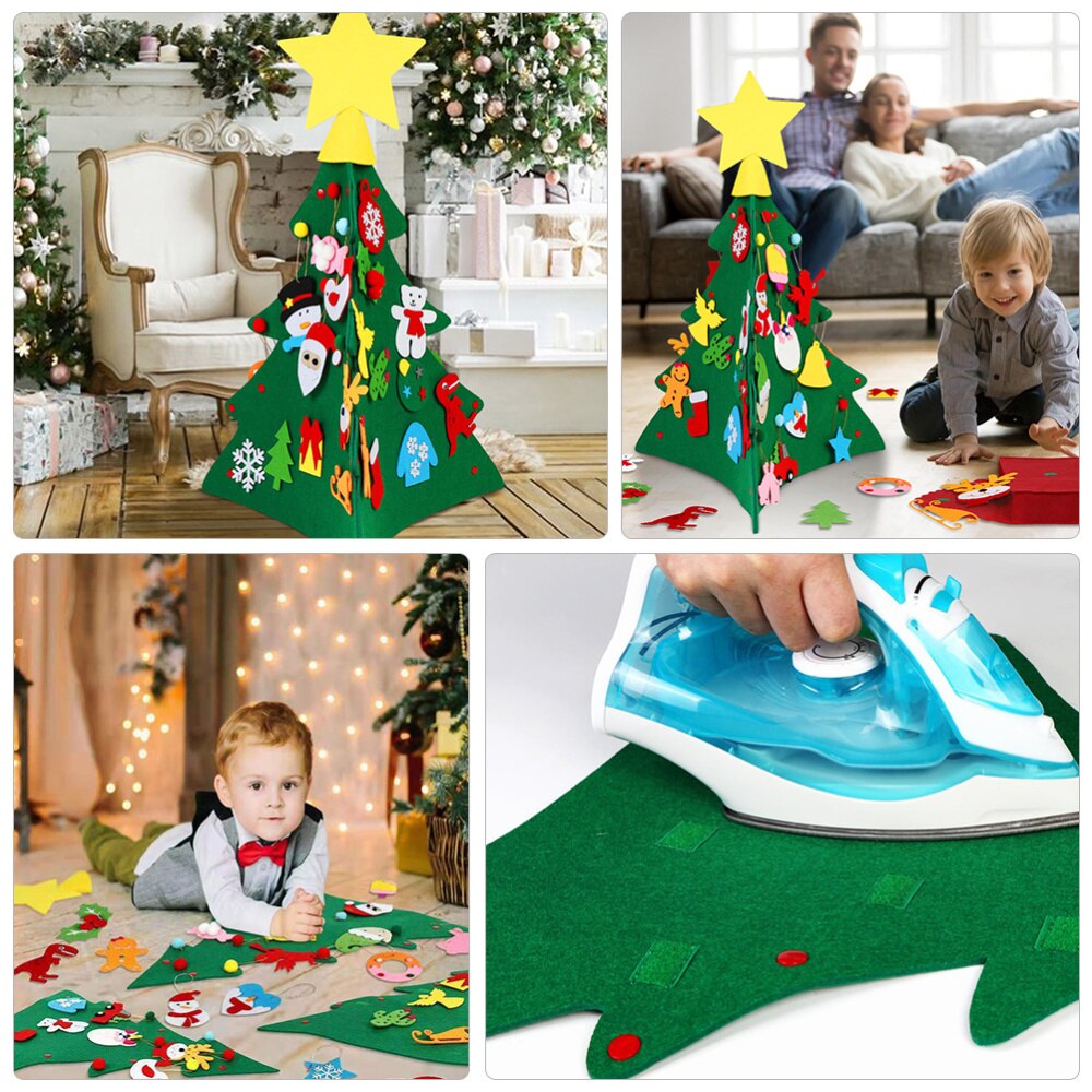 1 Set DIY Felt Christmas Tree Felt DIY Trees Year Felt Christmas Tree