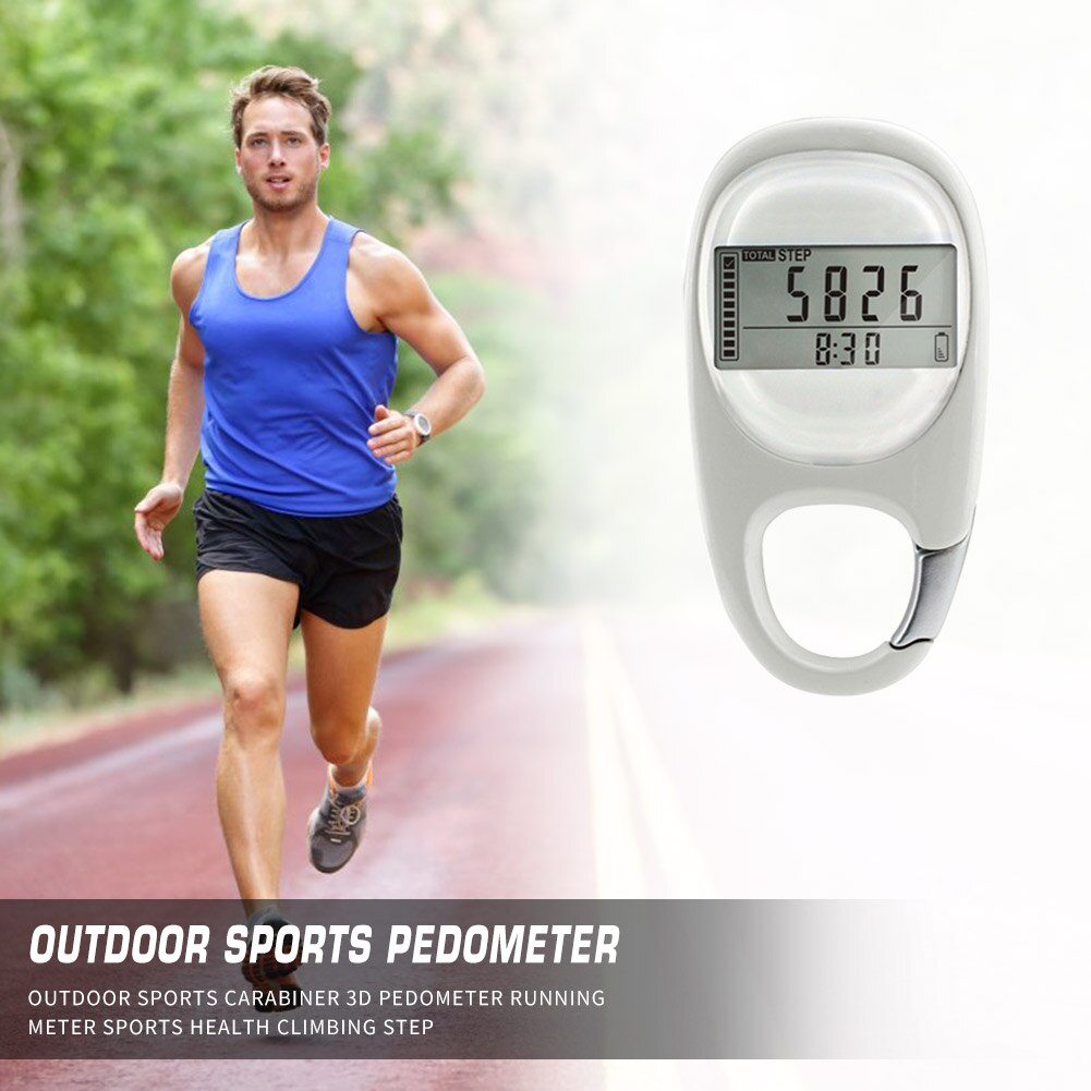 Outdoor Digital 3D Carabiner Pedometer Climbing Step Sport Calorie Counter Meter for Easy Safety Exercise Accessories