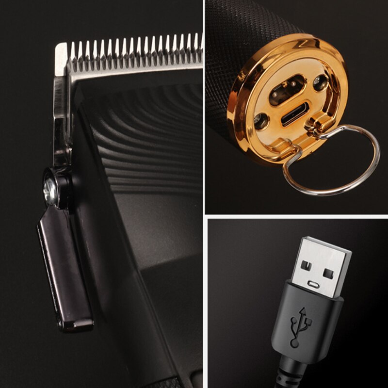 adjustable rechargeable LCD display cordless barber shop 10W hair clipper electric hair cutting machine cutter