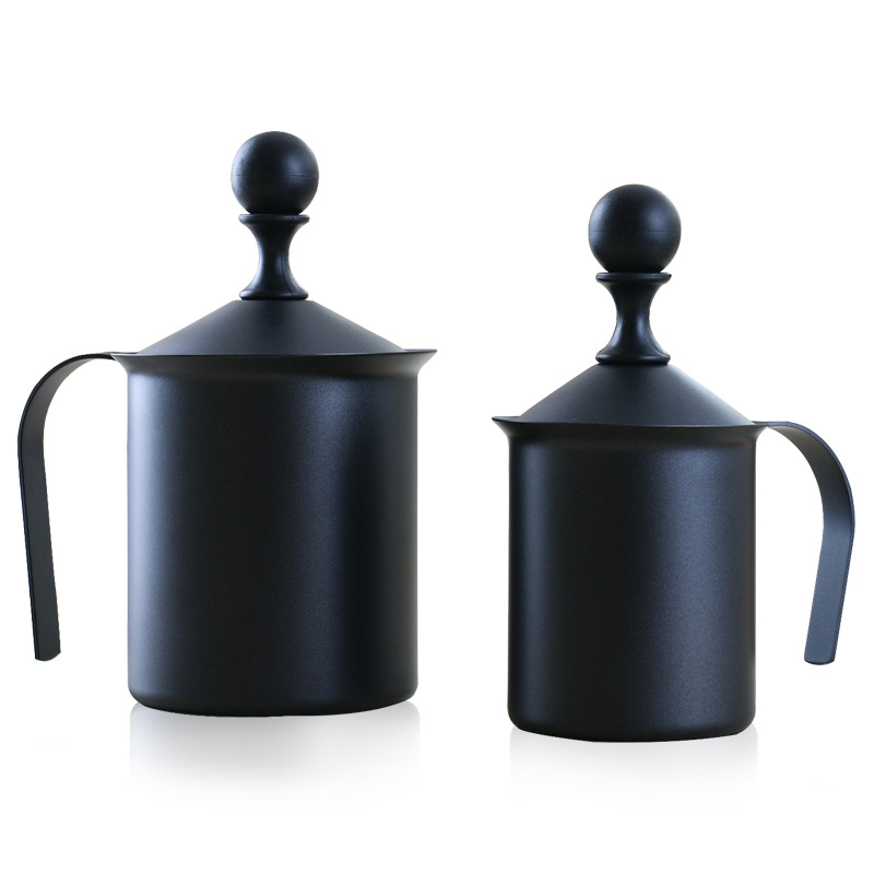 800ML/400ML stal nierdzewna podwójna siatka spieniacz robić mleka instrukcja cappuccino Latte spienione mleko ekspres robić kawy