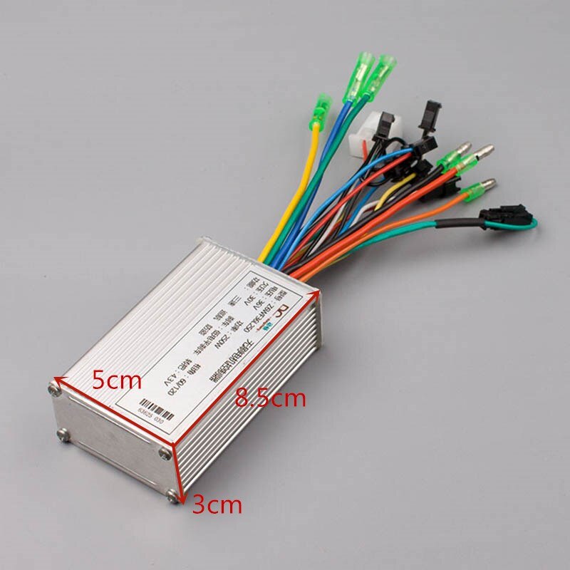 250 W/350 W 24 V 36 V 48 V ebike borstelloze controller, elektrische fiets scooter bldc Controller met elektrische rem Sensor/sensorless: 24V 250W