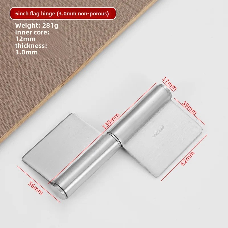 Traditional Flag-Shaped Door Hinges Comprehensive Removable Large Door Hinges Fire Prevention Aluminum Alloy Door Hinges