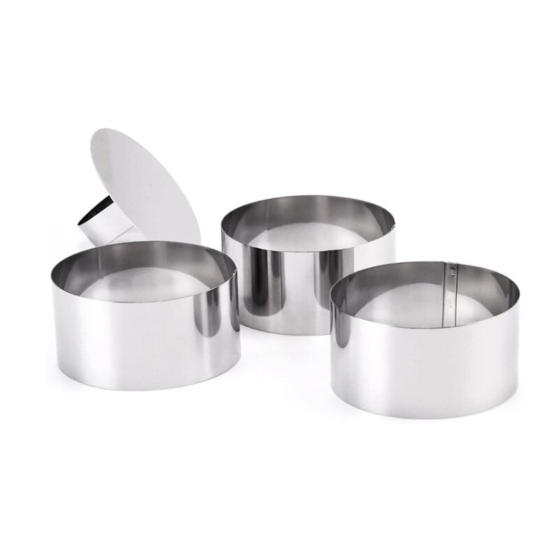 Pasta Cup Met Druk Ringen Voor Gebak Gebak Snijders Ring, Rvs, Ronde: Default Title