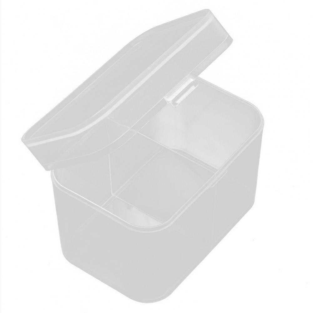 SUNFICON Katoenen wattenstaafje ballen doos wattenschijfjes houder organizer houder dispenser opslag bus cosmetische pads container flossers case 4-raster badkamer aanrecht ijdelheid, acryl kristal