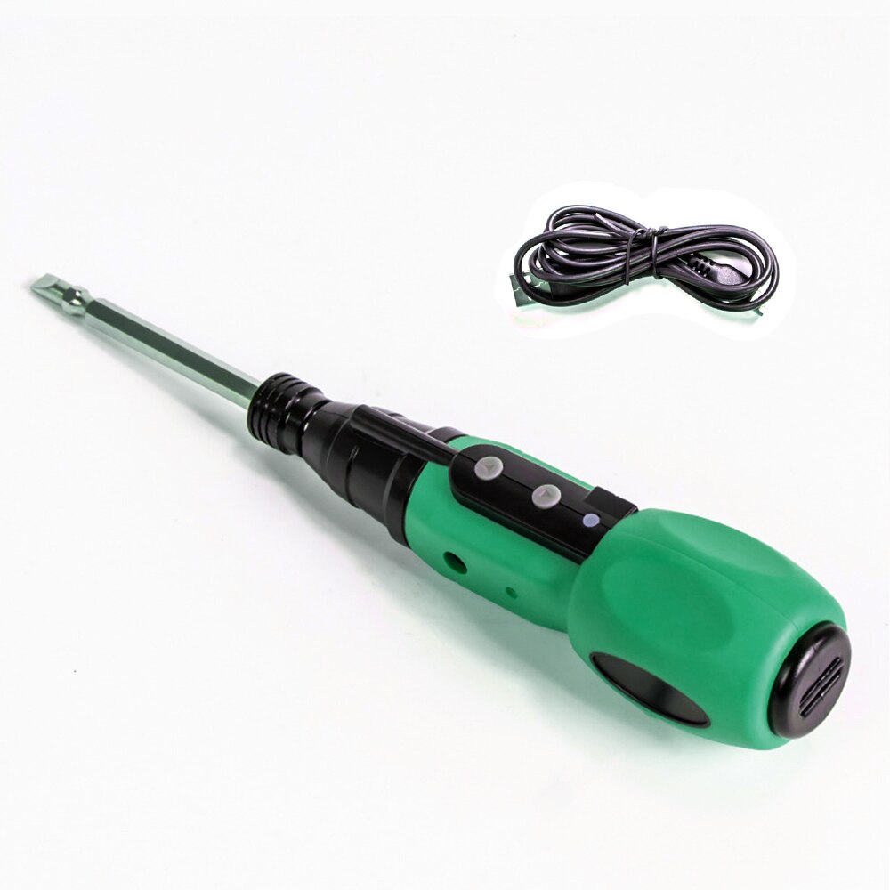 Mini Oplaadbare Elektrische Schroevendraaier Professionele Power Schroevendraaier Boor Power Tool Schroevendraaier Reparatie Tools: green