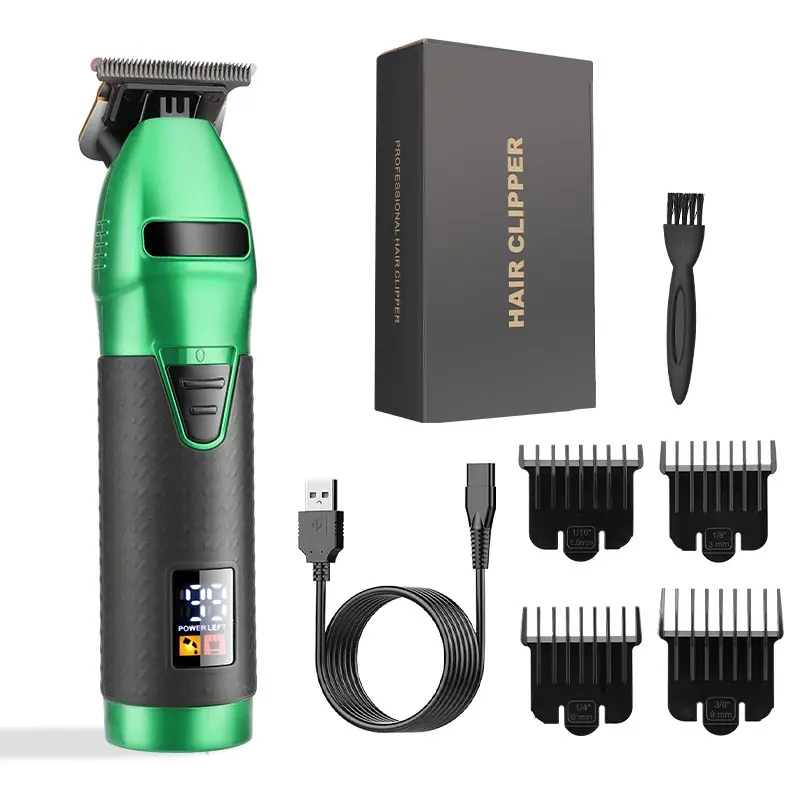 0 mm Null Professioneller Haarschneider für Männer, Bart- und Haarschneidemaschine, elektrisch, Profi Barbier, kabellose Haarschneidemaschine, wiederaufladbar: Gelb