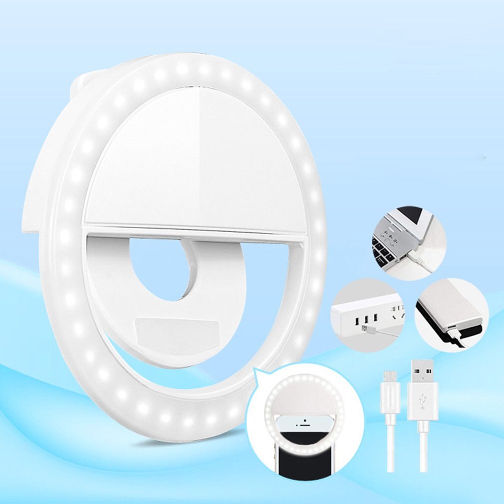 Selfie ringlicht mobiele telefoon ronde lichtclip selfie vullicht draagbare telefoon led ringlicht selfie vullicht