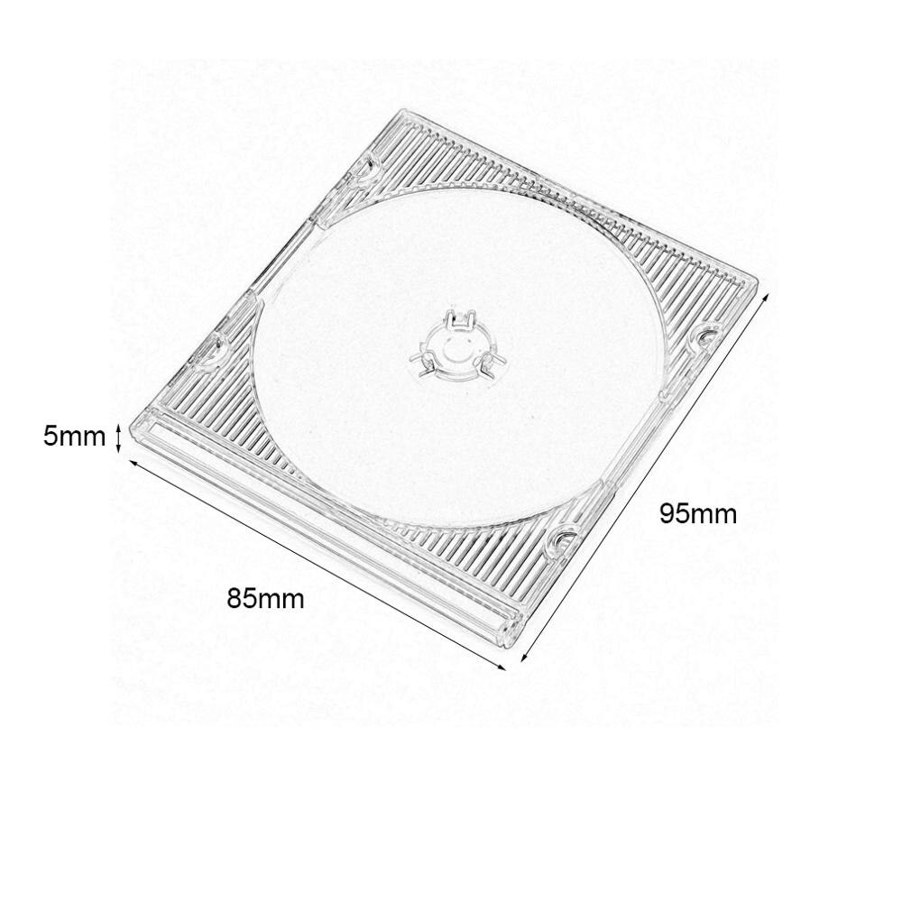 50 stk sett 3 tommers 8cm bærbar gjennomsiktig cd-etui standard størrelse dvd cd-etuier oppbevaring hard boks