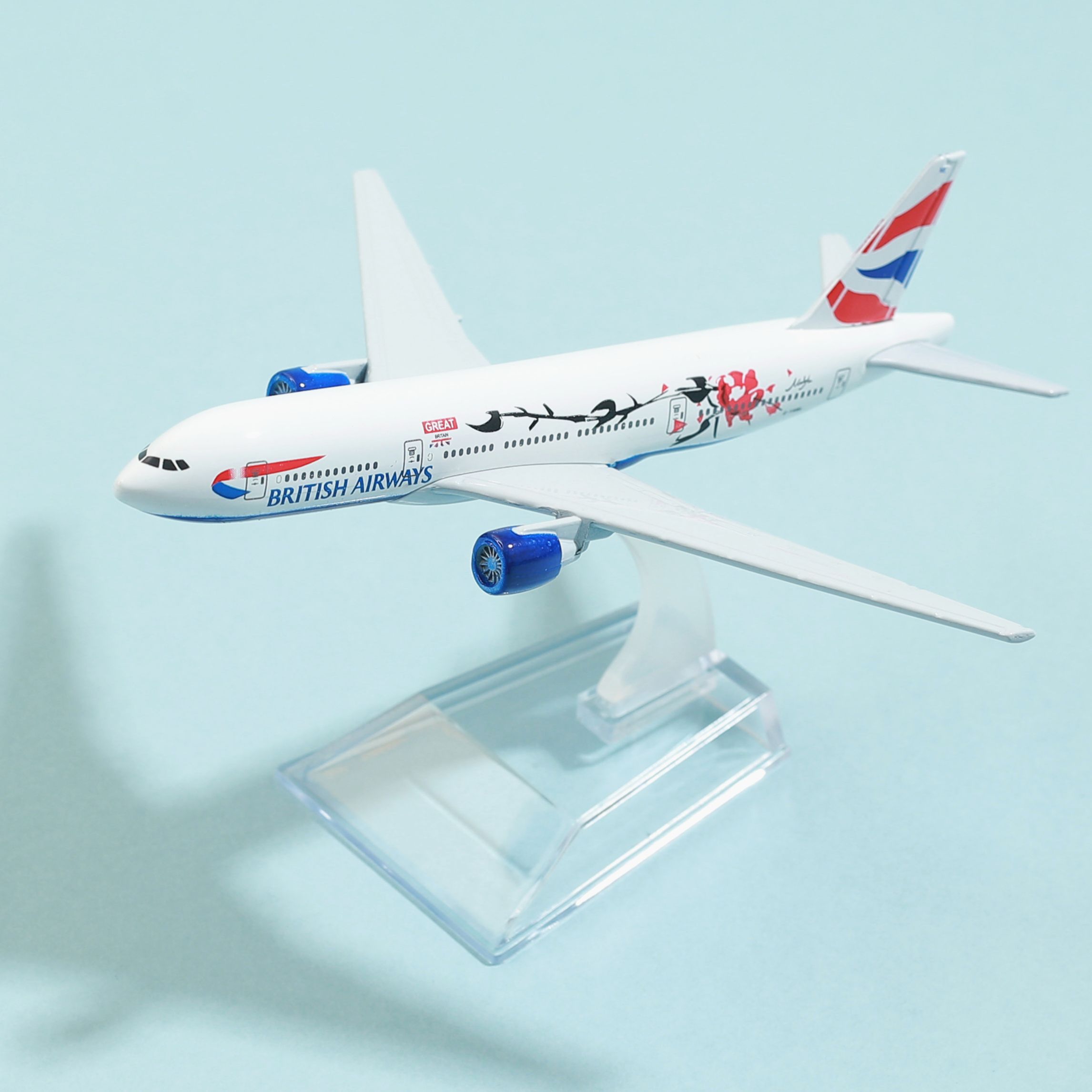 British Airways B777 Plum Aircraft Alloy Diecast Model 15cm World Aviation Collectible Miniature Souvenir Ornament