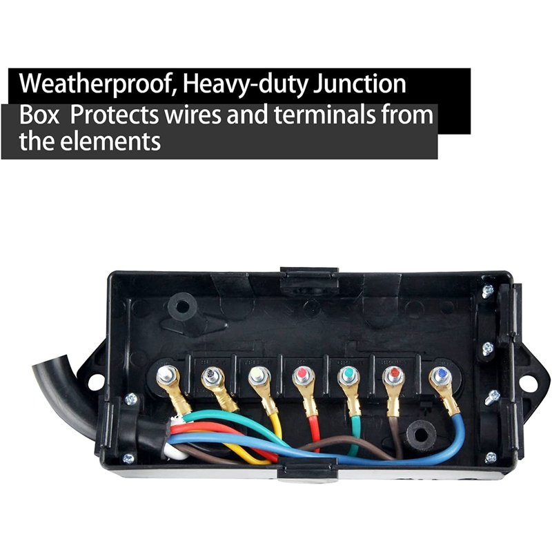 7 Way Plug Inline Trailer Cord & 7 Gang Juncti... – Vicedeal