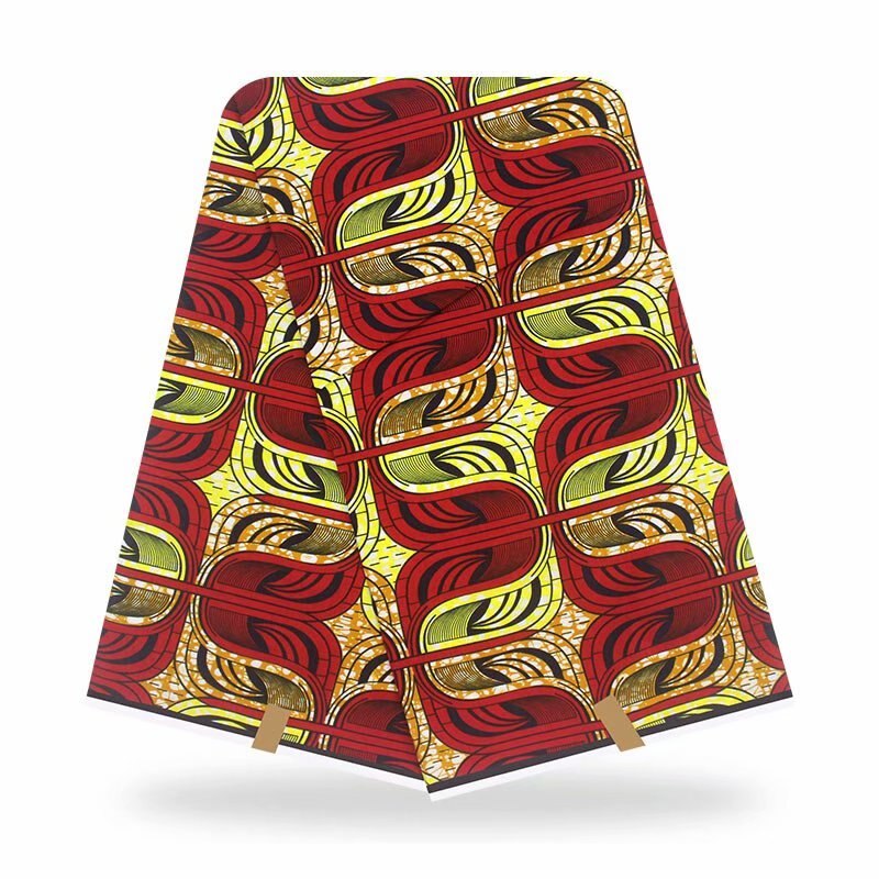 Seneste originale ægte afrikansk voks 100%  bomuldsstoffer stof med afrikansk vokstryk 6 yards til syning  y20702-6: Som billede 20