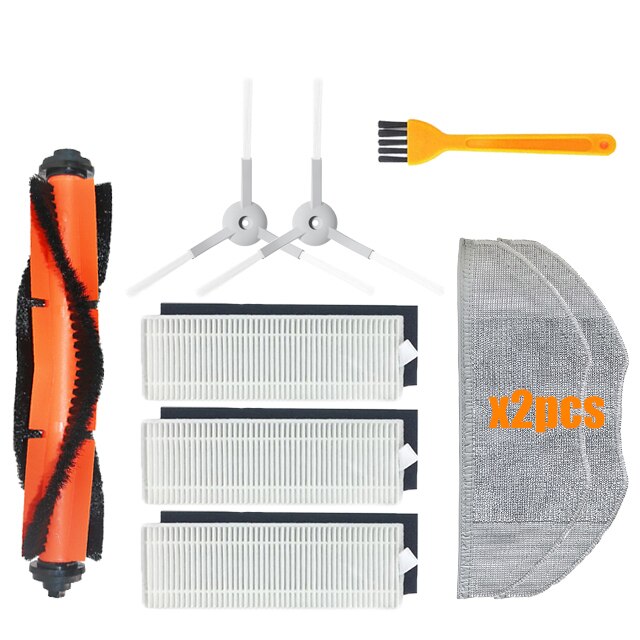 Principal escova lateral hepa filtro mop pano peças de reposição para xiaomi mijia g1 mjstg1 mi robô vácuo-mop acessórios essenciais: MULTI