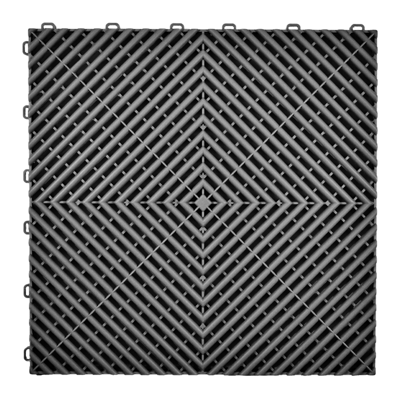 Diy 2025 fábrica mayoristas precio fuerza coche garaje piso rejilla plástico Modular entrelazado azulejos Pp garaje piso azulejos: YELLOW