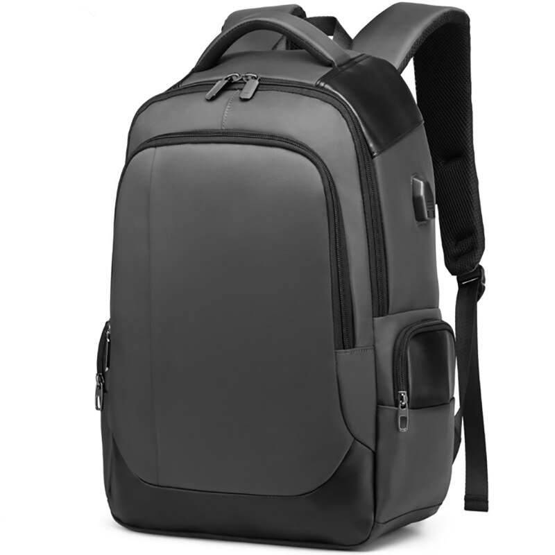 Männer Reise Rucksack USB Ladung Wasserdichte Funktionale Rucksack Schwarz 15,6 zoll Laptop Rucksäcke Männlichen Mochila Rucksack PCN073: Grau