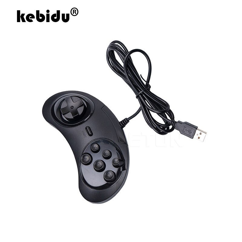 kebidu USB Game Controller Joypad 6 Buttons for SEGA Genesis/MD2 Y1301/ PC USB Classic Wired Gamepad For MAC Mega Drive Newest