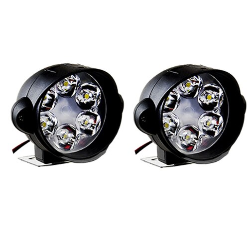 Accessoires de projecteur électrique de moto | Projecteur à Led 12V 6500K 6 Leds, feux de voiture, ampoules lumineuses pour moto tout-terrain: 2pcs 6 leds