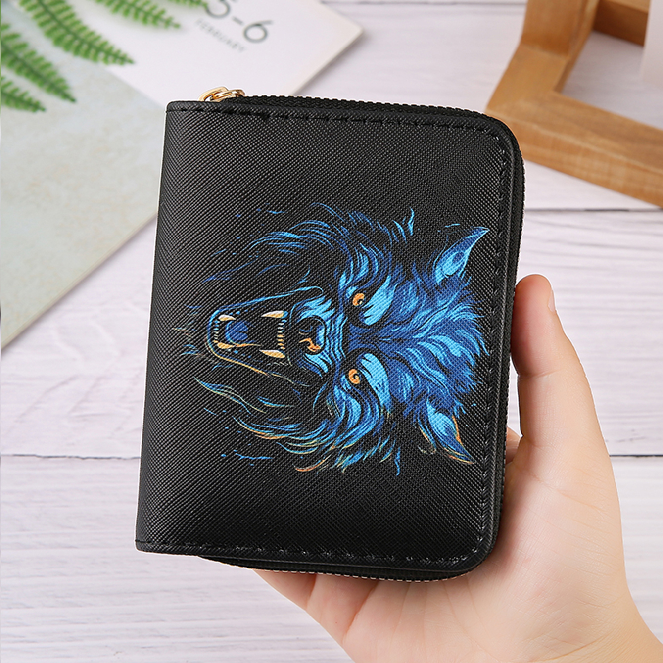 Short wallet, zero wallet, card bag with zipper, multi-purpose